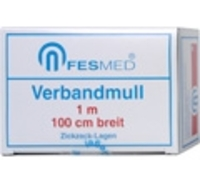 VERBANDMULL 1x1 m zickzack BW 20/100 unsteril